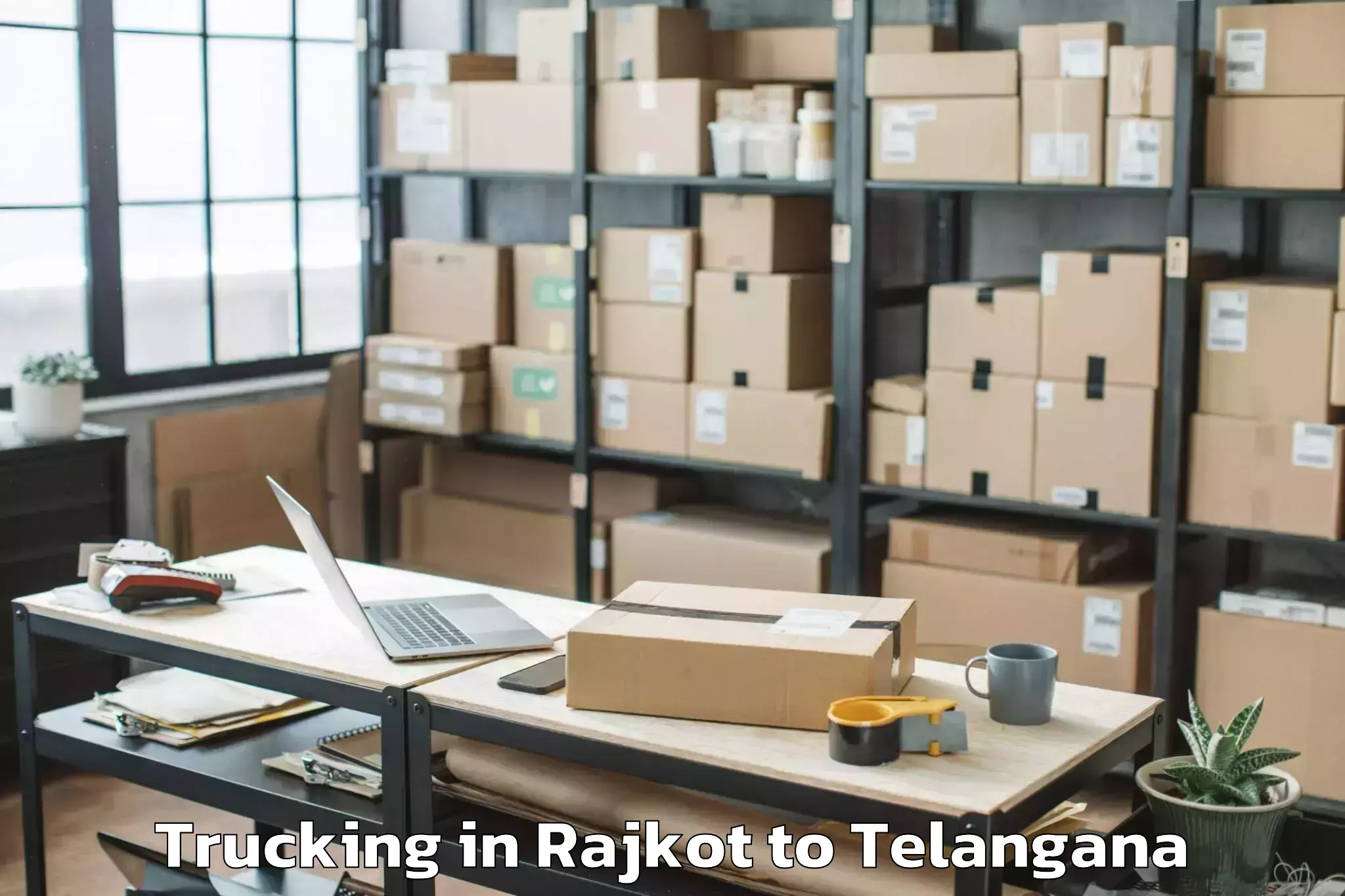 Top Rajkot to Danthalapally Trucking Available